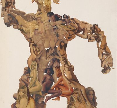 Missbrauchte Frau, 1973, Collage, 100x75 cm
