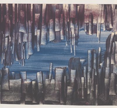 Abstrakt 7, 1967, Kleisterfarbe/Papier, Din A4