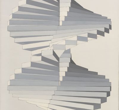 Verschlingungen, 1971, Kaseinfarbe/Leinwand, 80x60 cm